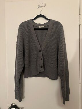CLOSET CLEANOUT- Aritzia Canberra cardigan, Heather smoke grey, XL
